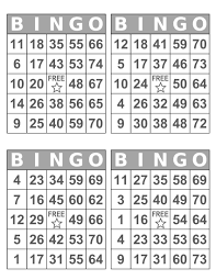 Bingo Cards To Print Bingo Cards 1000 Cards 4 Per Page Large Print Immediate Pdf Download In 2020 Bingo Cards Printable Free Printable Bingo Cards Bingo Cards