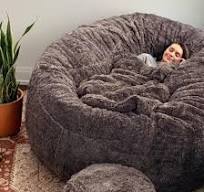 Multi-Color Round Giant Foam Bean Bag