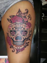 Tatouage homme bras entier tête de mort. Tete De Mort Mexicaine G Tattoo