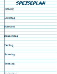 Kostenloser Speiseplan Vorlage Zum Ausdrucken Und Laminieren 2021 Planer Essen Planer Speiseplan