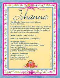 Johanna Significado De Johanna