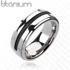 Engraved Titanium Ring Personalized Titanium Black Rope Ring Etsy Titanium Rings For Men Rings For Men Titanium Wedding Rings