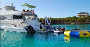 2008 Lazzarra 116 Charters Out Of The Bahamas She S Loaded With Toys And Has A Fantastic Crew Charter Boat Boat Bahamas