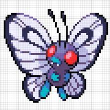 12 Butterfree Minecraft Pixel Art Pixel Art Pokemon Pokemon Cross Stitch Pokemon Cross Stitch Patterns