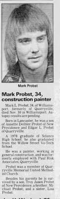 Obituary for Mark L. Probst (Aged 34)