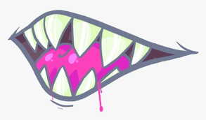 Demon`s smile (another story cut). Neon Evil Mouth Demon Smile Asthetic Sticker Hd Png Download Transparent Png Image Pngitem
