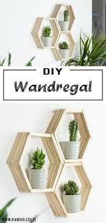 Diy Waben Wandregal Aus Eisstabchen Basteln Diy Wandregal Diy Wand Deko Ideen
