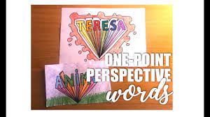 Make your own custom word art easily. One Point Perspective Words Art Project Youtube