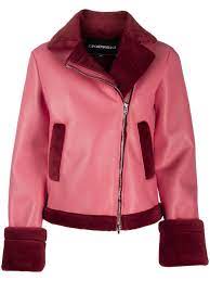 Emporio Armani Shearling Lined Jacket Farfetch Armani Leather Jacket Line Jackets Leather Jackets Women