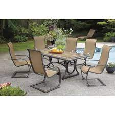 Enjoy the aluminum detailing on the matching table and chairs. Costco Spring Sling 7 Piece Dining Set Outdoor Furniture Sale Outdoor Wicker Patio Furniture Clearance Outdoor Furniture