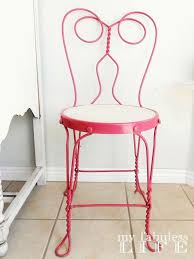 Painting Metal An Ice Cream Parlor Chair My Fabuless Life Parlor Chair Ice Cream Chairs Painted Chairs