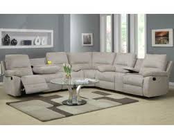 Grey Reclining Sectional With Cup Holder Sectional Sofa With Recliner Sectional Living Room Sets Furniture