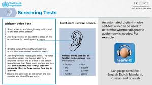 Image result for Whispered Voice Testing