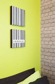The Final Reveal A Zingy Lime Green Wall Teamed With Cool Exposed Brick Wallpaper And Wallpaper Brick Wallpaper Bedroom Boys Bedrooms Floral Wallpaper Bedroom