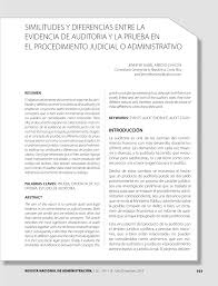 pdf similitudes y diferencias entre la evidencia de auditoria y la prueba en el procedimiento judicial o administrativo pdf similitudes y diferencias entre la