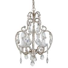 4 Light Beaded Crystal Plug In Chandelier Silver Plug In Chandelier Crystal Plugs Glass Pendants