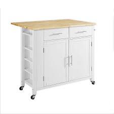 Ikea's vadholma kitchen island is more of a portable kitchen island than a kitchen cart—but it's still one of the sleekest options on offer. Crosley Savannah Wood Top Drop Leaf Kitchen Island Cart In White Bed Bath Beyond