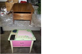 Calico Critter Table My Daughter And I Painted From An Old End Table Total Cost 25 Plus Leftover Paint And Stickers Toy Rooms Old End Tables Girls Dollhouse