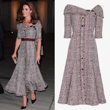 Kate S Erdem Iman Off The Shoulder Embellished Boucle Tweed Midi Dress 1 395 Regal