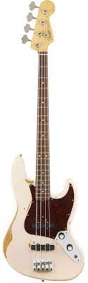 Fender Mexican Flea Jazz Bass Rw Roadworn Shell Pink Woodbrass N 1 Francais Gitaar