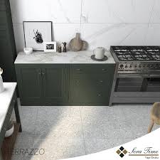 Yurtbay Seramik Ten Gecmise Bugunden Bakacaginiz Yeni Bir Seri Terrazzo Terrazzo Serisinin 80x80 Cm Olculeri Beyaz Gri Multi Ve S Renkler Alanlar Evler