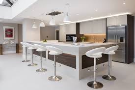 See more kitchen colour ideas. Dove Grey Kitchen With Timber Detail And Impressive U Shaped Island Stoneham Kitchens