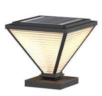 Amazon.com: QIVGXBO Outdoor Solar Post Light Triangle Pole ...