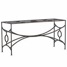 Our selection of wrought iron dining tables are forged by various manufacturers and come with wood, granite, marble or glass tops. Trestle Iron Dining Table Base Summer Classics