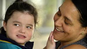 Brave Charlotte learning to smile