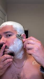 ASMR Head Shaving with Leaf Razor for a Smooth Finish