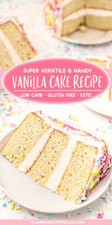 Birthday Cake Flavours List With Images Add This Recipe To Your Low Carb Baking List This Low Carb White Recipe Is Perfect For Cakes Or Cupca Sugar Free Cake Recipes Sugar Free Cake Low Carb Baking