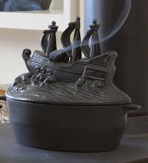Cast Iron Pirate Ship Wood Stove Steamer Wood Stove Fireplace Accessories Stove Fireplace
