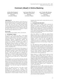 Perbankan internet merupakan salah satu kaedah untuk pembayaran caruman bulanan perkeso anda melalui perbankan internet. Pdf Contract Akad In Online Banking