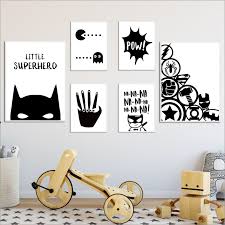 This idea is a over pinterest and i knew it would be the perfect accent wall for the boys' shared room.we had problems with the girls' room doing a similar. Boys Room Wall Art Decor Superhero Batman Spiderman Prints Wall Picture Superhero Canvas Art Print Painting Poster Buy At The Price Of 2 87 In Aliexpress Com Imall Com