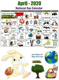 Calendar Of National Days In April In 2020 National Day Calendar April National Days National Days
