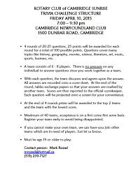 Ask questions and get answers from people sharing their experience with risk. Rotary Trivia Challenge Rotary Club Of Cambridge Sunrise
