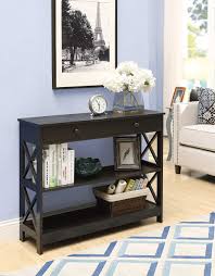 Convenience Concepts Oxford 1 Drawer Console Table Espresso Walmart Com In 2020 Console Table Wood Console Table End Tables With Storage