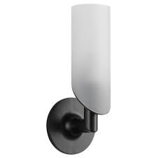 Chrome vanity lights can go with most designs and look sleek and polished. Bathroom Lights One Light Vanity Black The Water Closet Mississauga Kitchener Orillia Toronto Ontario Canada
