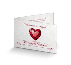 Glückwunschkarte mit spruch rubinhochzeit, motiv: Danksagungskarte Rubinhochzeit