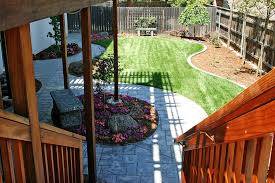 Under Deck Patio Ideas Elk Grove Backyard Stamped Concrete Patio Hardscape Bench Grass Lawn Patio Under Decks Concrete Patio Designs Concrete Patio