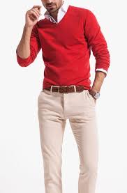 Get the lowest price on your favorite brands at poshmark. Red V Neck Sweater With Chinos Mensfashionsweater Mens Fashion Chinos Mens Fashion Sweaters Mens Cardigan Sweater