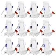 Shop Luxrite 4 Inch Square Ultra Thin Led Recessed Light With J Box 10w Dimmable 650 Lumens Ic Damp Rated 12 Pack Overstock 28866843