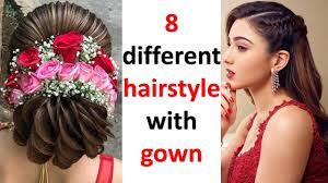 8 Easy And Simple Hairstyles With Gown Hairstyle For Wedding Open Hairstyle Quic Hairstyles For Gowns Open Hairstyles Wedding Hairstyles For Long Hair