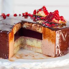 Pomegranate Chocolate Mousse Cake Video Tatyanas Everyday Food Recipe Mousse Cake Dessert Recipes Cake Recipes