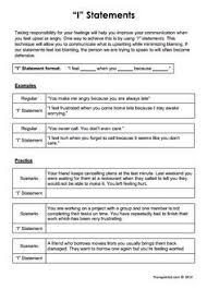 I Statements Worksheet Therapist Aid Therapy Worksheets Couples Therapy Worksheets Therapy Counseling
