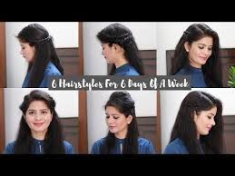 6 Hairstyles For 6 Days Of Office College Everyday Hairstyle College Office Girls Hairstyle Youtube Everyday Hairstyles Office Hairstyles Hair Styles