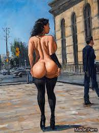Porn image of huge boobs windy big ass daytime oil nude street 30 created  by AI