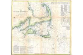 Details About U S Coastal Survey Map Of Cape Cod Nantucket And Marthas Vineyard 1857