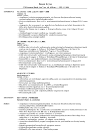 Savesave sample of cv for lecturers for later. Adjunct Lecturer Resume Samples Velvet Jobs