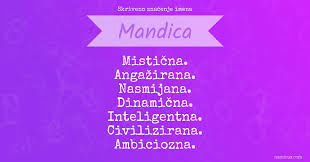Find the complete details of mandica name on babynamescube, the most trusted source for baby name meaning, numerology, origins, similar names and more! Skriveno Znacenje Imena Mandica Namious